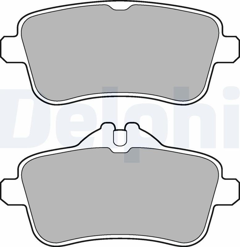 Delphi LP2443-17B1 - Kit de plaquettes de frein, frein à disque cwaw.fr