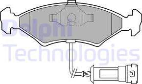 Delphi LP255 - Kit de plaquettes de frein, frein à disque cwaw.fr