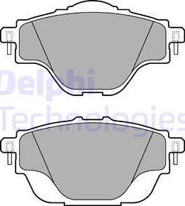 Delphi LP2509 - Kit de plaquettes de frein, frein à disque cwaw.fr