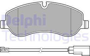 Delphi LP2661 - Kit de plaquettes de frein, frein à disque cwaw.fr