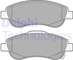 Delphi LP2093-18B1 - Kit de plaquettes de frein, frein à disque cwaw.fr