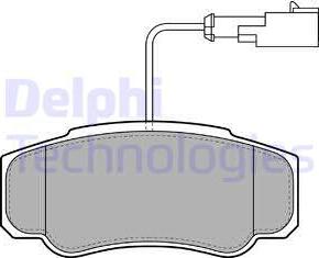 Delphi LP2054 - Kit de plaquettes de frein, frein à disque cwaw.fr