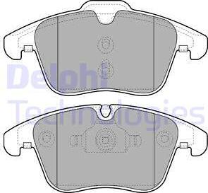 Delphi LP2065 - Kit de plaquettes de frein, frein à disque cwaw.fr