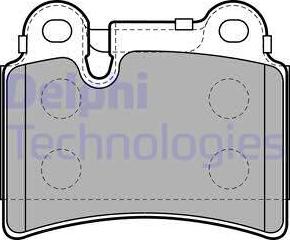 Delphi LP2061-18B1 - Kit de plaquettes de frein, frein à disque cwaw.fr