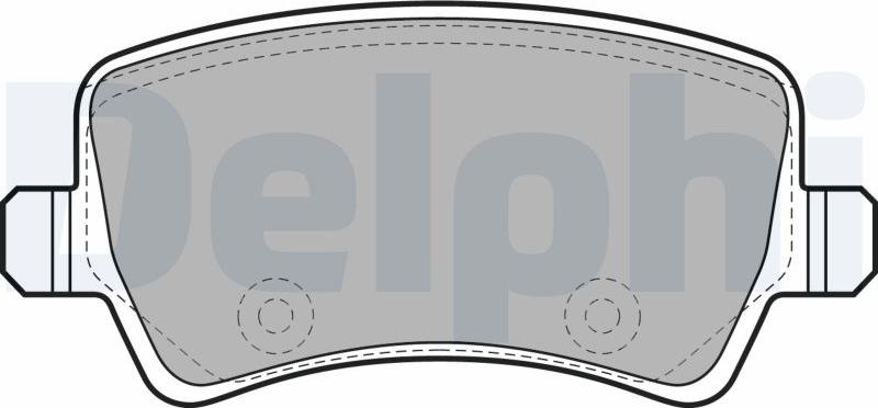 Delphi LP2008-17B1 - Kit de plaquettes de frein, frein à disque cwaw.fr