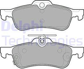 Delphi LP2007 - Kit de plaquettes de frein, frein à disque cwaw.fr