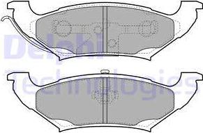 Delphi LP2085 - Kit de plaquettes de frein, frein à disque cwaw.fr