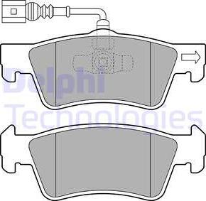 Delphi LP2086 - Kit de plaquettes de frein, frein à disque cwaw.fr