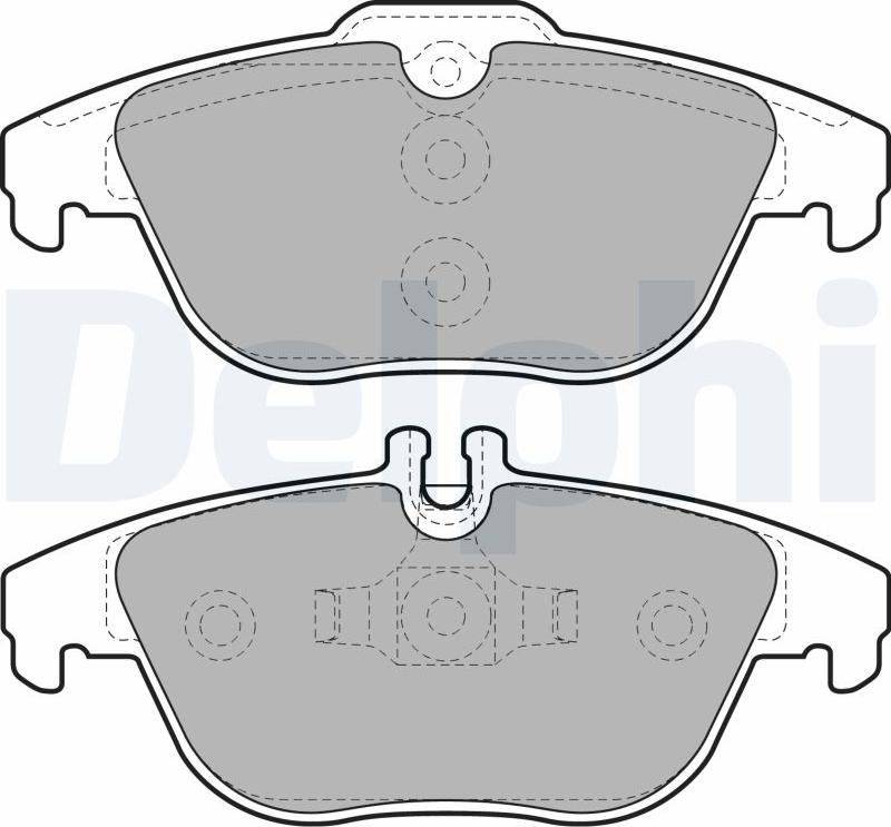 Delphi LP2029-17B1 - Kit de plaquettes de frein, frein à disque cwaw.fr