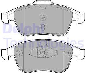 Delphi LP2079-18B1 - Kit de plaquettes de frein, frein à disque cwaw.fr