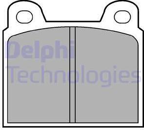 Delphi LP20 - Kit de plaquettes de frein, frein à disque cwaw.fr