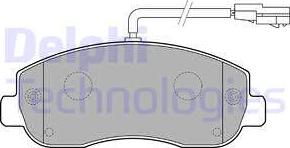 Delphi LP2190 - Kit de plaquettes de frein, frein à disque cwaw.fr