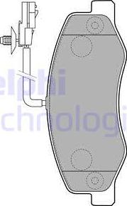 Delphi LP2192 - Kit de plaquettes de frein, frein à disque cwaw.fr