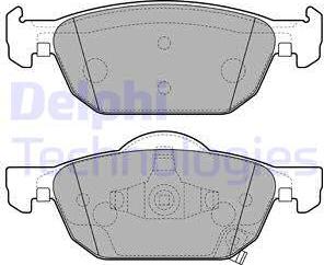 Delphi LP2144 - Kit de plaquettes de frein, frein à disque cwaw.fr