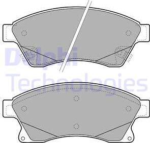 Delphi LP2142 - Kit de plaquettes de frein, frein à disque cwaw.fr