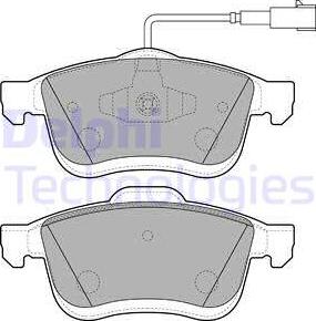 Delphi LP2168 - Kit de plaquettes de frein, frein à disque cwaw.fr