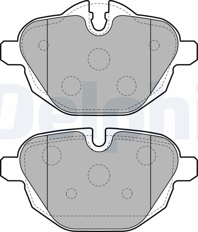 Delphi LP2162-17B1 - Kit de plaquettes de frein, frein à disque cwaw.fr