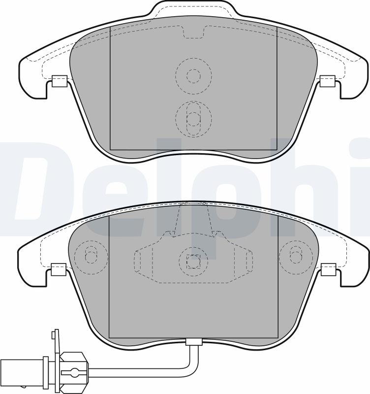 Delphi LP2107-17B1 - Kit de plaquettes de frein, frein à disque cwaw.fr