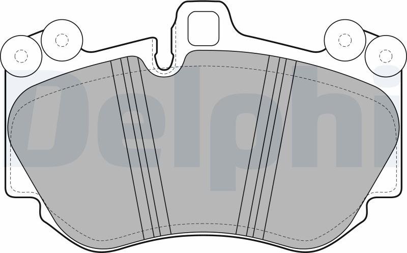 Delphi LP2116-17B1 - Kit de plaquettes de frein, frein à disque cwaw.fr