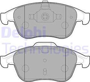 Delphi LP2181 - Kit de plaquettes de frein, frein à disque cwaw.fr