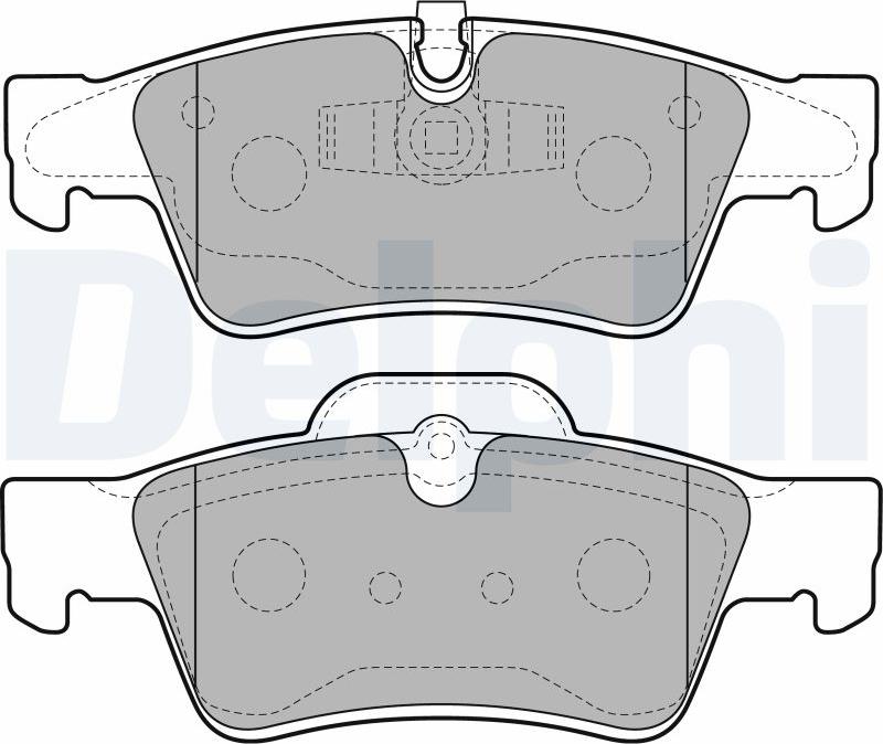 Delphi LP2124-17B1 - Kit de plaquettes de frein, frein à disque cwaw.fr