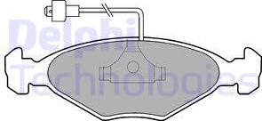 Delphi LP212 - Kit de plaquettes de frein, frein à disque cwaw.fr