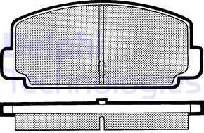 Delphi LP231 - Kit de plaquettes de frein, frein à disque cwaw.fr