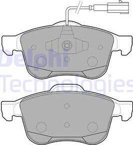 Delphi LP2241 - Kit de plaquettes de frein, frein à disque cwaw.fr