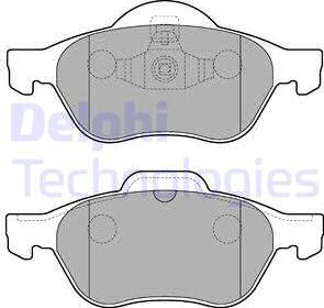 Delphi LP2252-18B1 - Kit de plaquettes de frein, frein à disque cwaw.fr