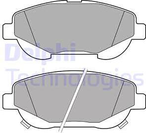 Delphi LP2207 - Kit de plaquettes de frein, frein à disque cwaw.fr