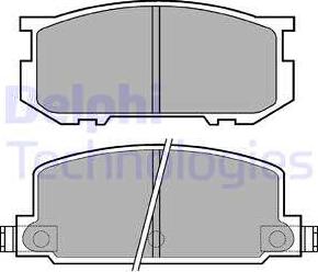 Delphi LP220 - Kit de plaquettes de frein, frein à disque cwaw.fr