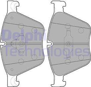 Delphi LP2210 - Kit de plaquettes de frein, frein à disque cwaw.fr