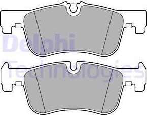 Delphi LP2284 - Kit de plaquettes de frein, frein à disque cwaw.fr