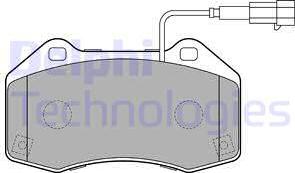 Delphi LP2280 - Kit de plaquettes de frein, frein à disque cwaw.fr