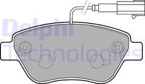 Delphi LP2230 - Kit de plaquettes de frein, frein à disque cwaw.fr