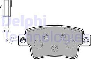 Delphi LP2231 - Kit de plaquettes de frein, frein à disque cwaw.fr