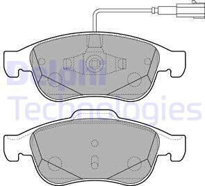 Delphi LP2220 - Kit de plaquettes de frein, frein à disque cwaw.fr