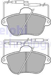 Delphi LP740 - Kit de plaquettes de frein, frein à disque cwaw.fr