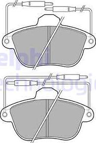 Delphi LP741 - Kit de plaquettes de frein, frein à disque cwaw.fr