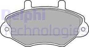 Delphi LP767 - Kit de plaquettes de frein, frein à disque cwaw.fr