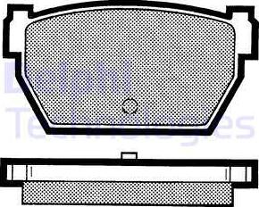 Delphi LP701 - Kit de plaquettes de frein, frein à disque cwaw.fr