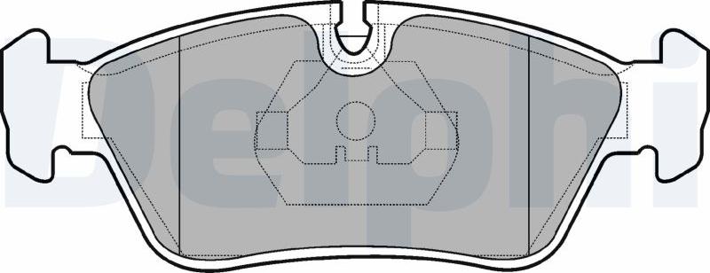 Delphi LP710-17B1 - Kit de plaquettes de frein, frein à disque cwaw.fr