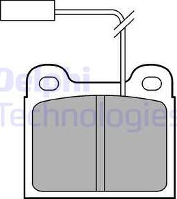 Delphi LP711 - Kit de plaquettes de frein, frein à disque cwaw.fr