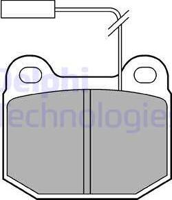 Delphi LP712 - Kit de plaquettes de frein, frein à disque cwaw.fr