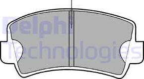 Delphi LP71 - Kit de plaquettes de frein, frein à disque cwaw.fr