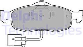 Delphi LP781 - Kit de plaquettes de frein, frein à disque cwaw.fr