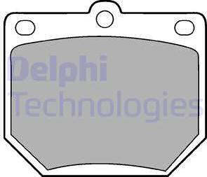 Delphi LP78 - Kit de plaquettes de frein, frein à disque cwaw.fr