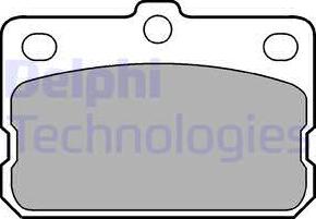 Delphi LP73 - Kit de plaquettes de frein, frein à disque cwaw.fr