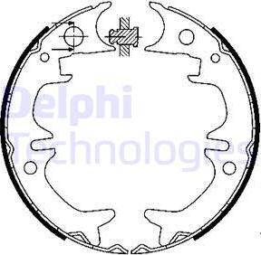 Delphi LS1901 - Jeu de mâchoires de frein, frein de stationnement cwaw.fr