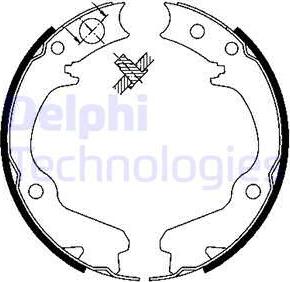 Delphi LS1899 - Jeu de mâchoires de frein cwaw.fr